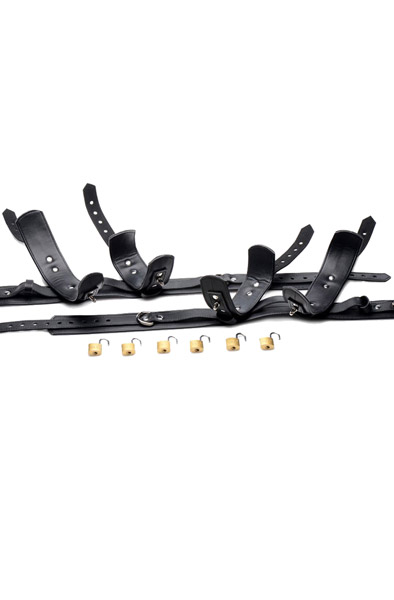 Strict Frog-Tie Restraint Bondage Harness With Locks Positionshållare |  | Intimast