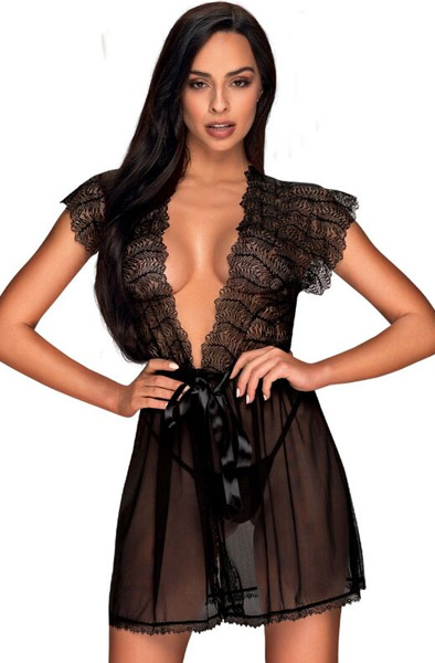 Obsessive Romanesa Peignoir S/M Sexig morgonrock | | Intimast