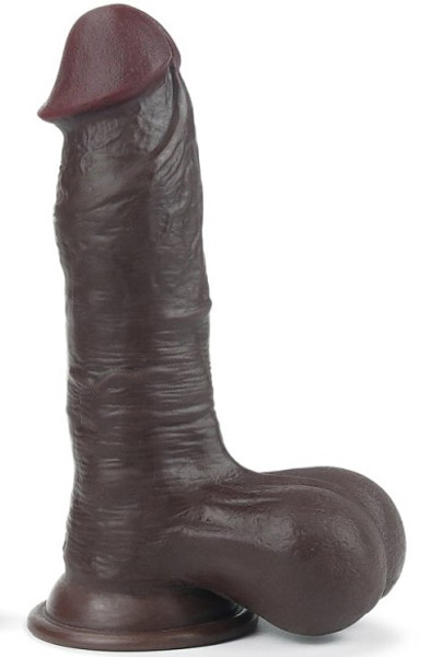 Sliding Skin Dual Layer Dong Brown 19,5cm Dildo | | Intimast