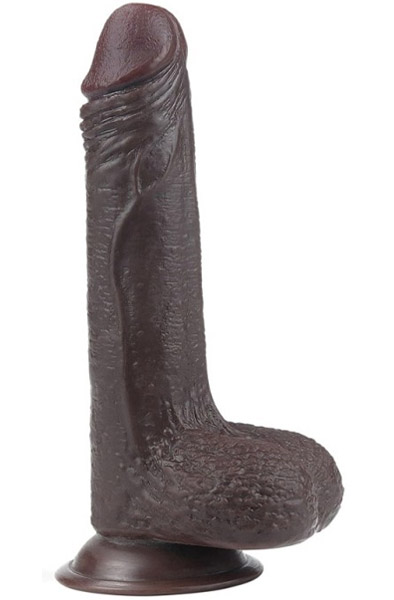 Sliding Skin Dual Layer Dong Brown 17,5cm Dildo | | Intimast