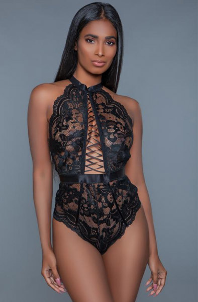 BeWicked Margot Lace Thong Bodysuit L Teddy |  | Intimast