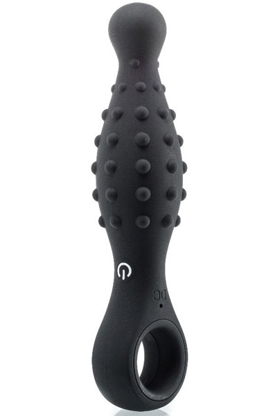 Vibrating Silicone Plug With Beads & Ring Analplugg med vibrator |  | Intimast