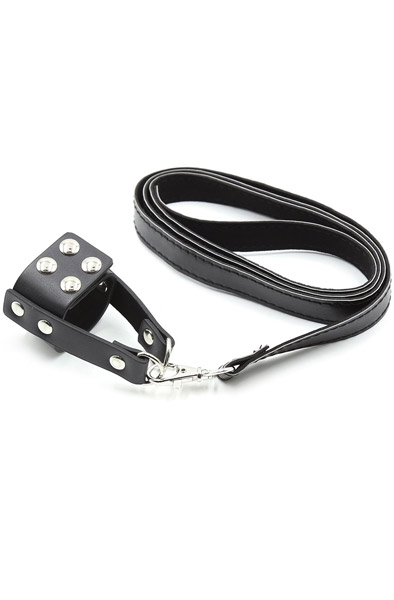 Cock Ring With Leather Leash Peniskoppel |  | Intimast