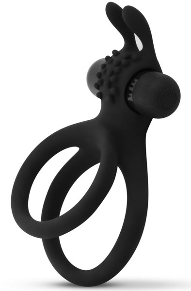 Double Vibrating Cock Ring With Rabbit Ears Penisring med vibrator |  | Intimast