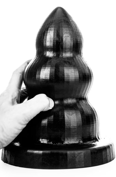 All Black Triple Pleasure Medium XL Buttplug |  | Intimast