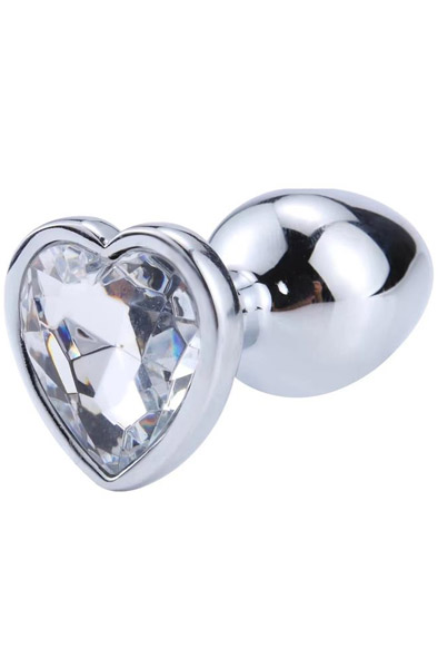 Heart White Anal Plug With Heart Jewel S Analplugg metall |  | Intimast