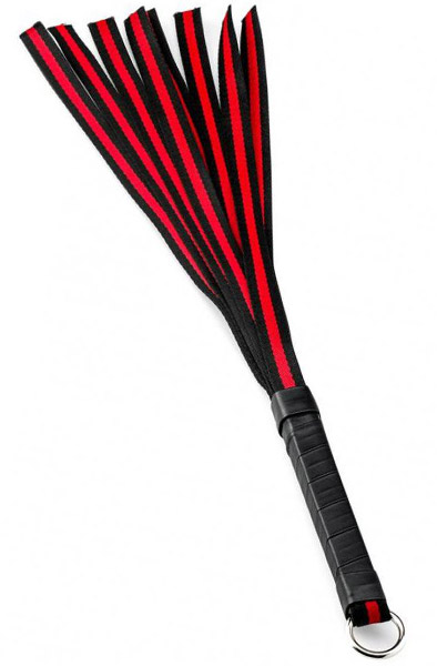 Zenn Black & Red Fabric Whip Flogger |  | Intimast