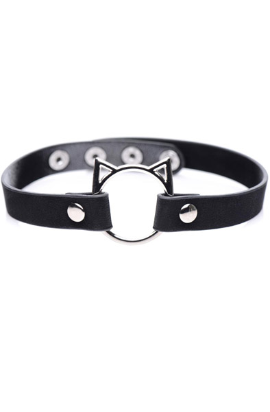 Kinky Kitty Ring Slim Choker Black Choker | | Intimast
