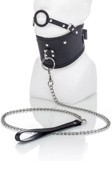 Zenn Collar With Mouth Ring & Leash Halsband & koppel