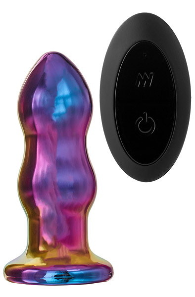 Glamour Glass Remote Vibe Curved Plug Analplugg i glas | | Intimast