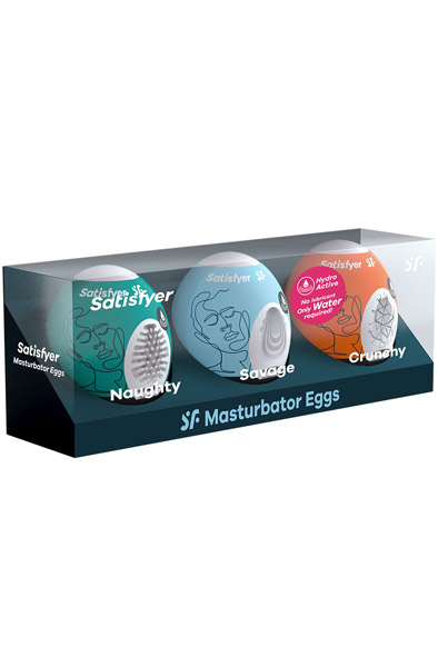 Masturbator Egg 3-pack Naughty, Savage, Crunchy Onaniägg |  | Intimast