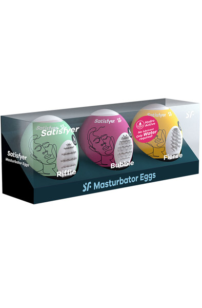 Masturbator Egg 3-pack Riffle, Bubble, Fierce Onaniägg | | Intimast