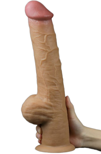 Dual-Layered Silicone Handle Cock 33 cm Dildo | | Intimast