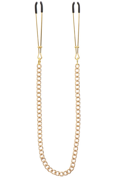 Taboom Tweezers With Chain Gold Bröstklämmor med kedja | | Intimast