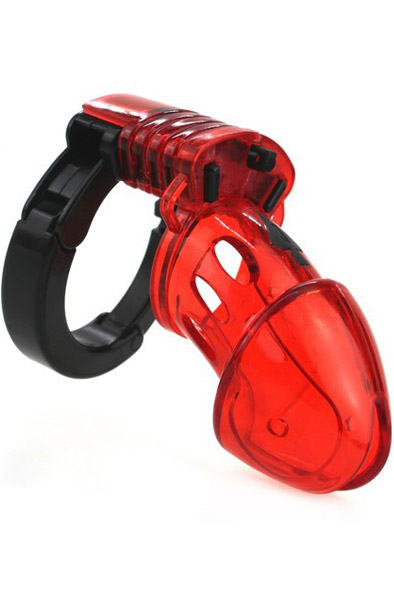 Adjustable Cock Cuff Chastity Device Red Kyskhetsbur |  | Intimast