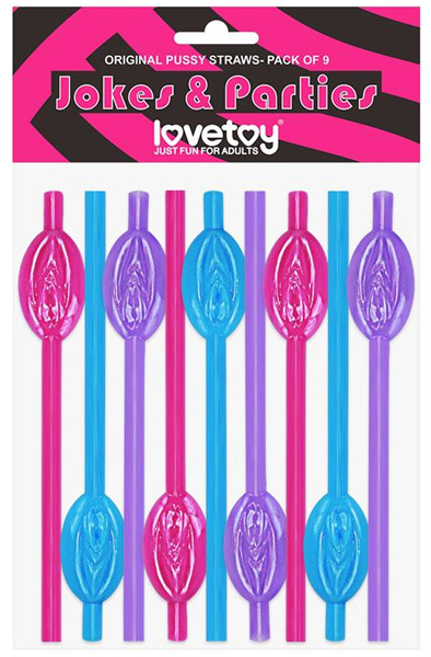Lovetoy Pussy Straws 9-pack Sugrör | | Intimast