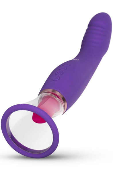 Alternativ bild 1 för Pleasure Pump With G-Spot Vibrator - Purple