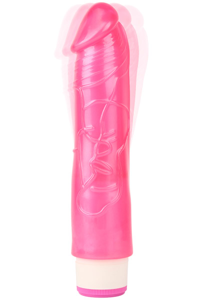 Sexy Whopper Pink Vibrator 20 cm Dildo med vibrator |  | Intimast