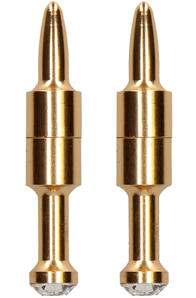 Magnetic Nipple Clamps Diamond Pin Gold Magnetiska bröstklämmor | | Intimast