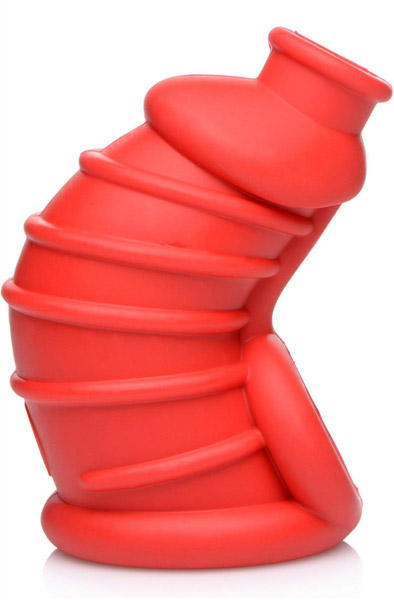 Master Series Silicone Cock Cage Red Kyskhetsbur | | Intimast