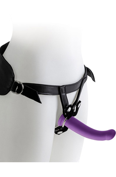 Virgite Harness With Purple Dildo Medium Strap-on med sele |  | Intimast