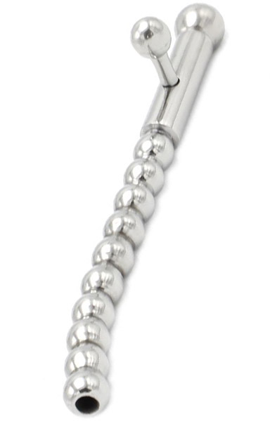 Hollow Penis Plug 2 Removable Nobs Curved Dilator |  | Intimast