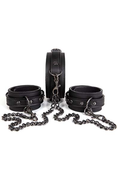 Dark Desire Collar With Ankle Cuffs Halsband & Fotbojor |  | Intimast