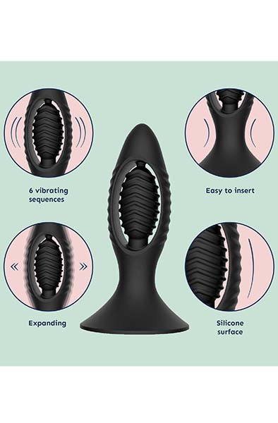 Alternativ bild 1 för Vibrerande Analplugg Med Trådlös Fjärrkontroll