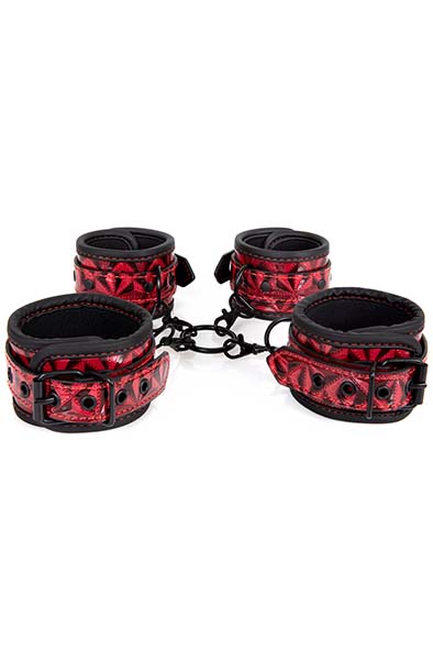 Diabolique Dark Hog-Tie With Cuffs Red Hogtie |  | Intimast