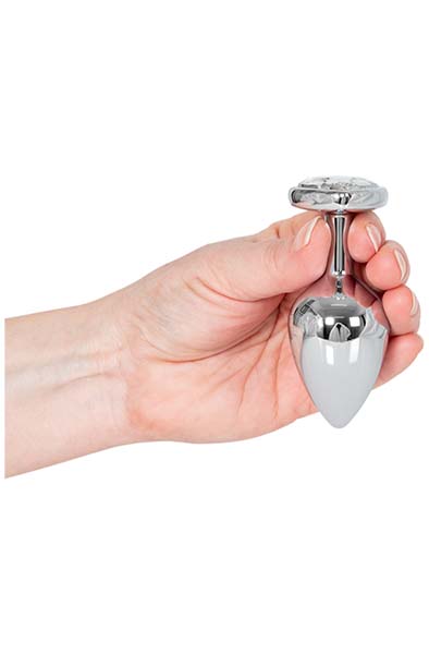 Alternativ bild 1 för Loving Heart Medium Plug  - Silver/Clear