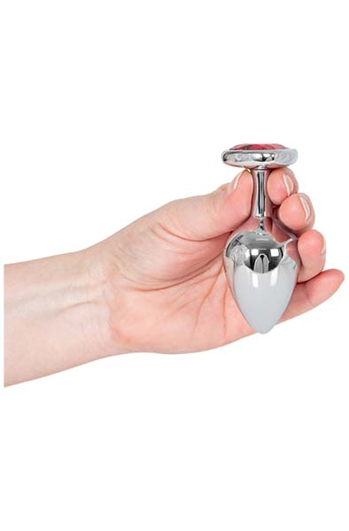 Alternativ bild 1 för Loving Heart Medium Plug - Silver/Red