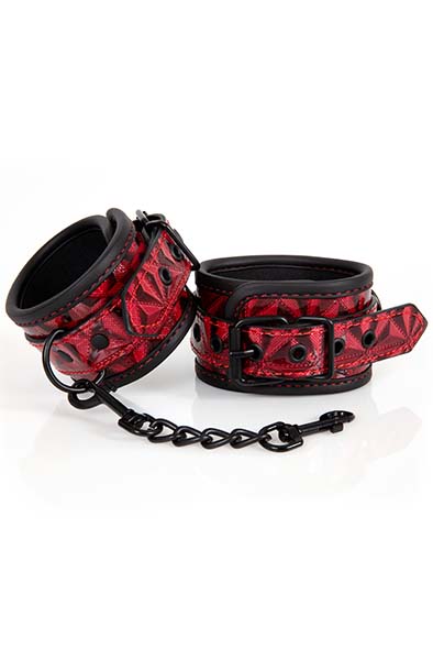 Diabolique Dark Red Ankle Cuffs Fotbojor |  | Intimast