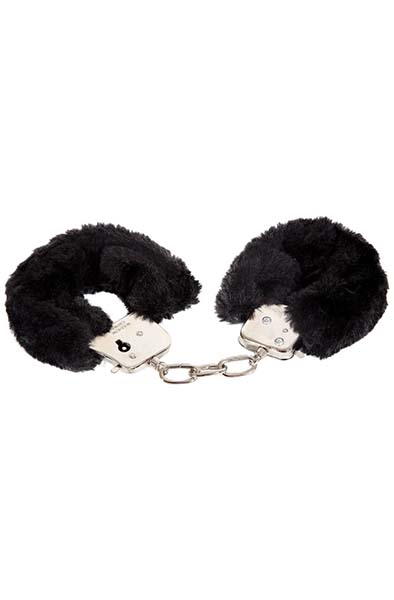 Youre Under Arrest! Black Furry Cuffs Handbojor |  | Intimast