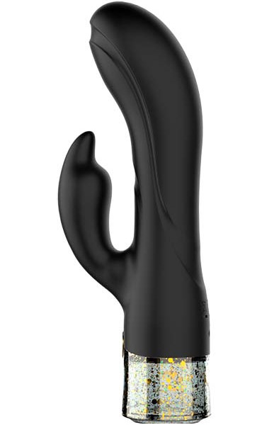 The Bling Bling Rabbit With Gold Flakes & LED Light Rabbitvibrator |  | Intimast