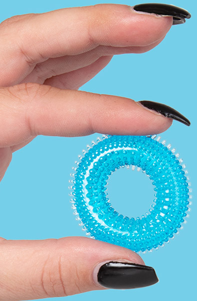 Alternativ bild 1 för Stretchig Blå Penisring