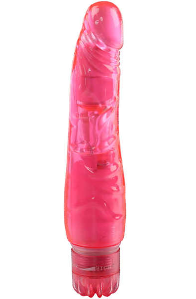 Pink Pleasure Slim Penis Shaped Vibrator Dildo med vibrator |  | Intimast