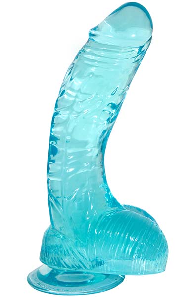 Crystal Pleasures Aqua Blue 20 cm Dildo |  | Intimast