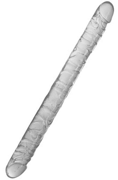 Alternativ bild 1 för 44.5 cm Realistisk Dubbeldildo - Clear
