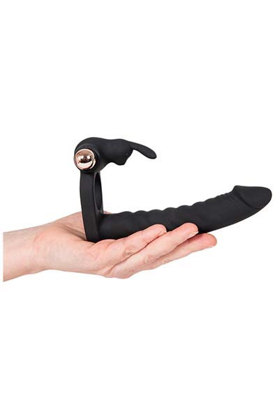 Alternativ bild 1 för Double Penetrator med uppladdningsbar guldfärgad vibrator