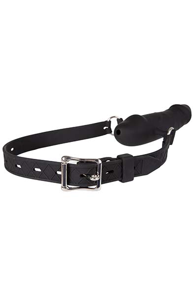 Alternativ bild 1 för Dual Penis Silicone Gag - Adjustable + Breathable