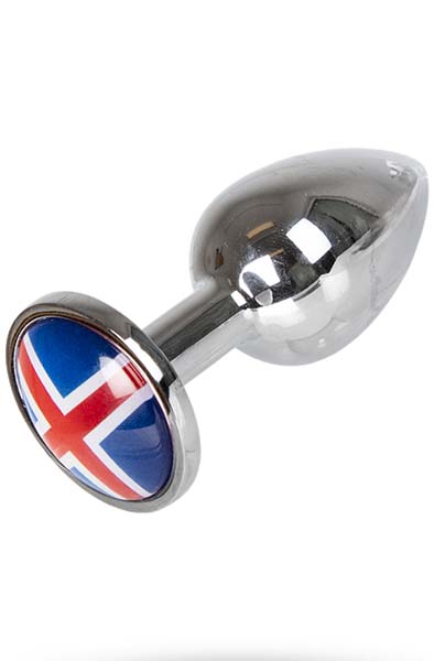 Alternativ bild 1 för Analplugg med Island flagga - Medium 7cm