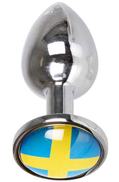 Alternativ bild 1 för Analplugg med Sverige flagga - Small 6cm