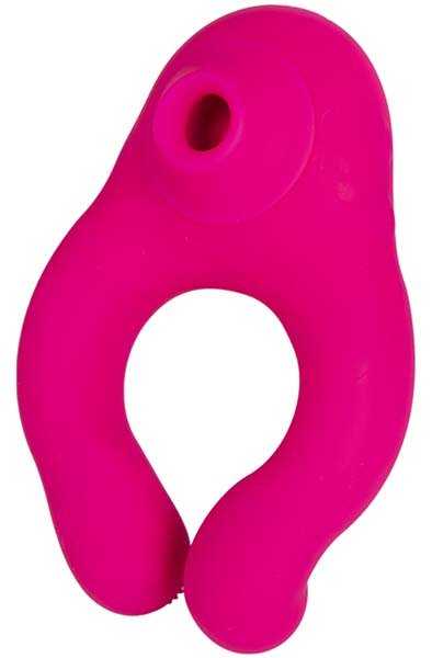 Duo Vibrating Cock Ring With Air Pressure Pink Penisring med vibrator |  | Intimast