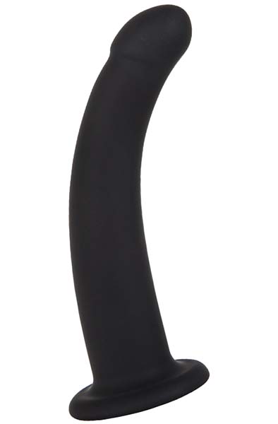 Alternativ bild 1 för Black Silicone Semi Realistic Dildo - Small