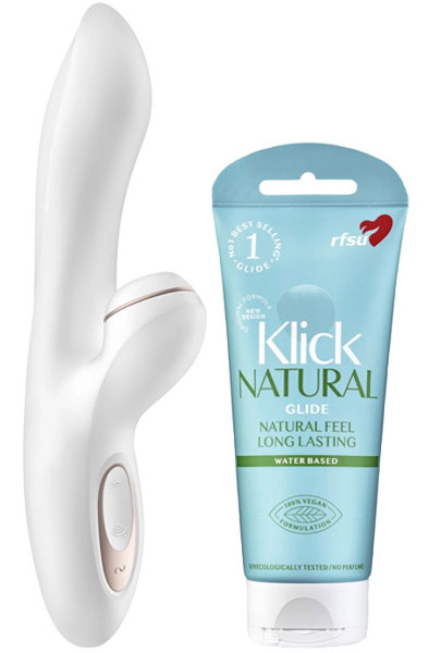 Satisfyer Pro G-Spot Rabbit + Klick Natural Glide 100 ml Paketerbjudande |  | Intimast
