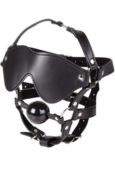 Full Head Blindfold & Ball Gag Set Gag |  | Intimast