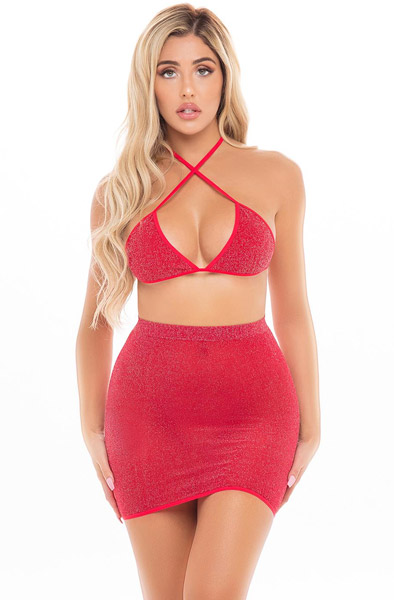 Black Cherry 2-pcs Set Red O/S Sexiga underkläder |  | Intimast