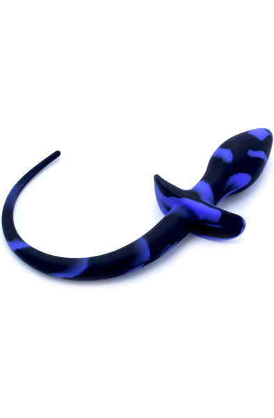 Kiotos Anal Plug Dog Tail Black/Blue Analplugg med svans |  | Intimast