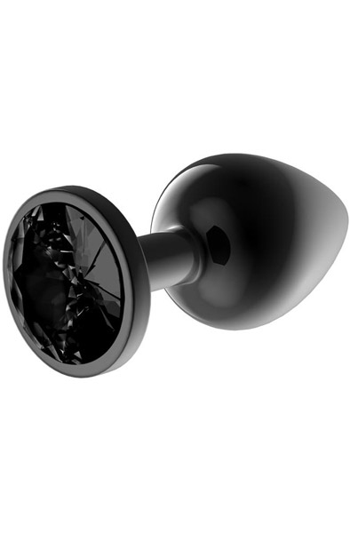 Metalic Butt Plug With Blackgem Jewel S Analplugg metall |  | Intimast