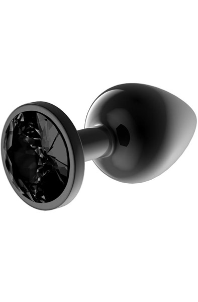 Metalic Butt Plug With Blackgem Jewel L Analplugg metall |  | Intimast